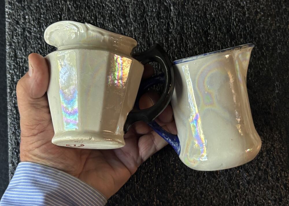 Vintage Made in Czecho-Slovakia Iridescent Creamers B2